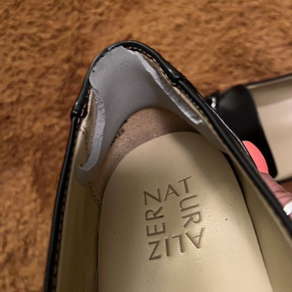 Naturalizer Women's Naples Model Slip On Block Heel Loafer Shoes Size 9W Black - Picture 7 of 12